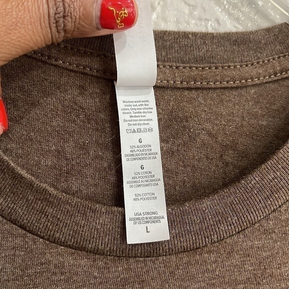 Leopard Hat Vintage Retro Santa graphic tee SIZE Large Brown Short Sleeve - Picture 5 of 6